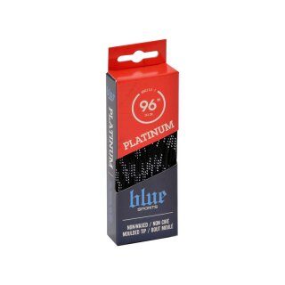 BLUE SPORTS Platinium Pro Schnürsenkel non gewachst weiß / schwarz 108"/274cm