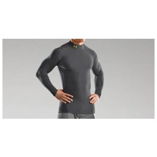 Under Armour Mens Long Sleeve ColdGear  Compression Mock purple SM