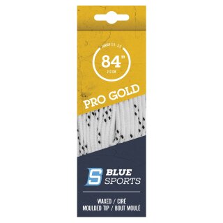 BLUE SPORTS Pro Gold Schn&uuml;rsenkel gewachst weiss/marine 96&quot;/244cm